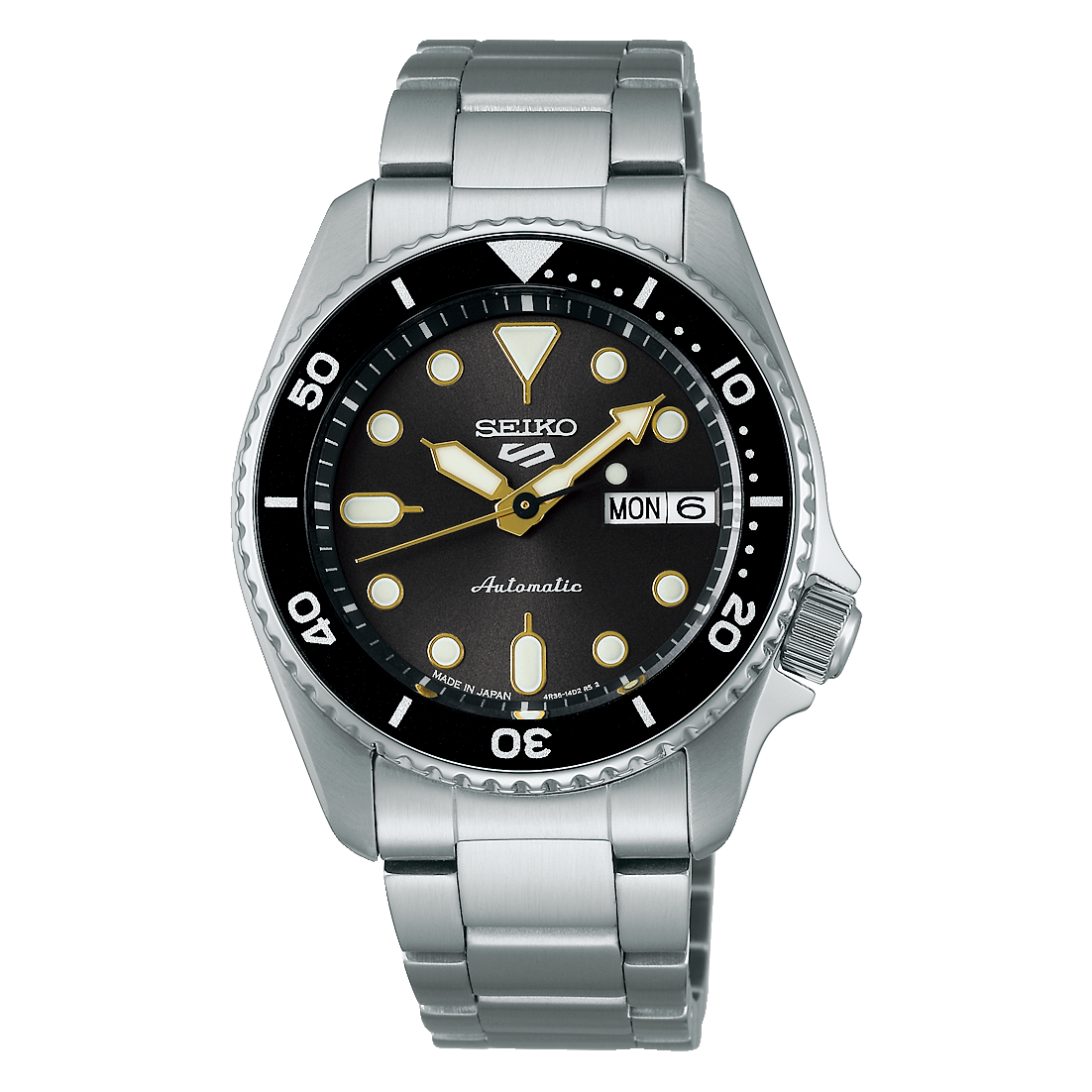 Seiko 5Sports SKX SBSA301 JDM 38mm 100m WR automatic watch for men Made in Japan JDM (Japanese domestic market) steel strap