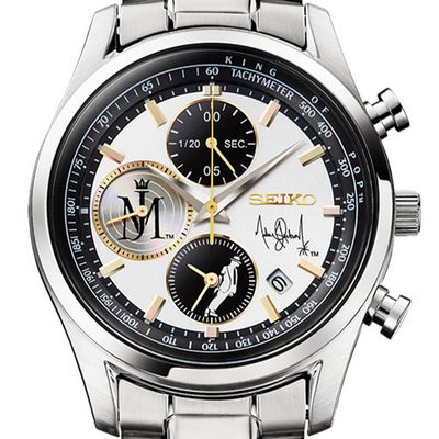 Seiko Michael Jackson Limited Edition JDM 39.2mm 100m WR Men&#39;s Chronograph Watch Made in Japan JDM (Japanese Domestic Market)