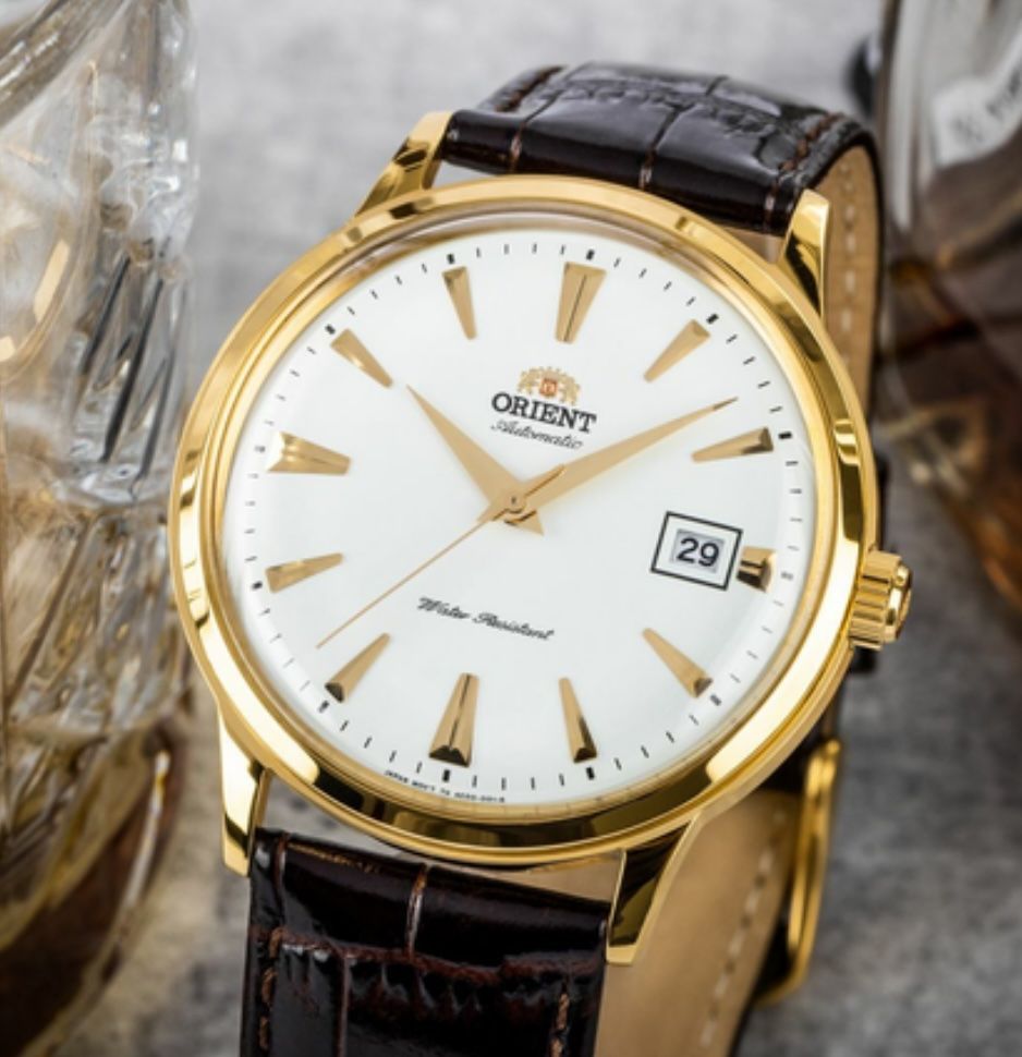 ​reloj automático hombre Orient Bambino TAC00003W 40mm 30m WR correa de cuero