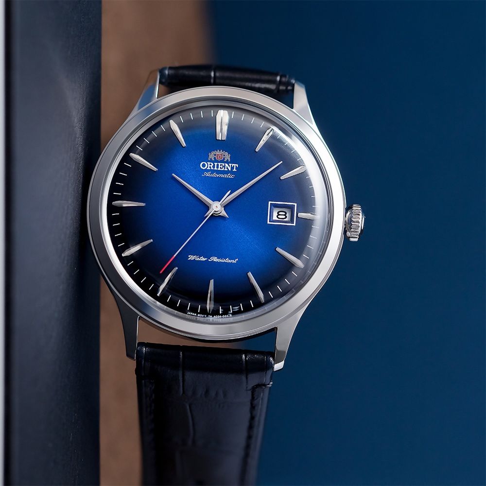 Orient Bambino TAC08004D men&#39;s automatic watch, 42 mm, 30 m WR, leather strap