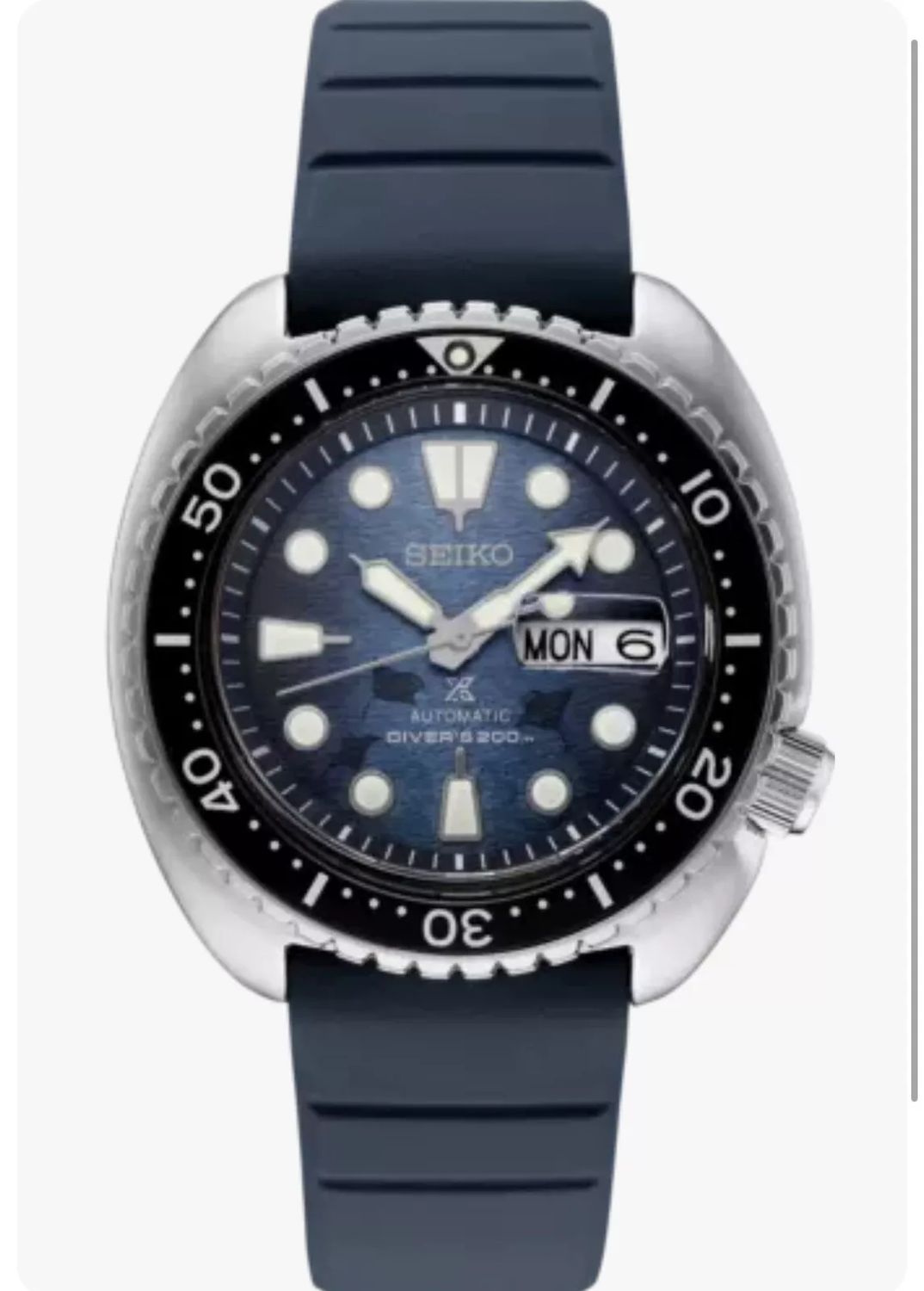 Seiko Prospex Turtle Manta Ray SRPF77 Save the Ocean 45mm 200m WR automatic diving watch for men with silicone strap