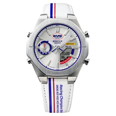 Casio Edifice NISMO Heritage Edition ECB-S10NIS-7AJR JDM Men&#39;s Bluetooth Solar Watch 43mm 100m WR Sapphire crystal Leather strap Japan Domestic Market