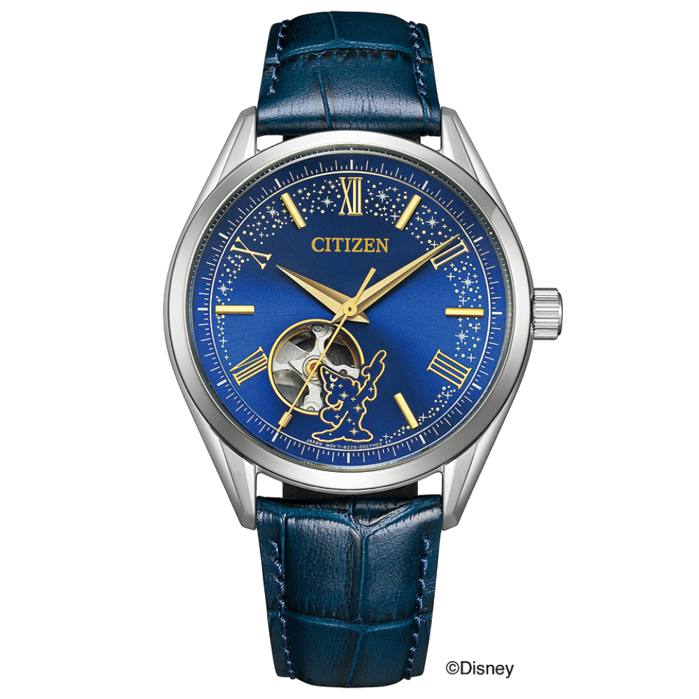Citizen NH9115-02L JDM 40mm Limited Edition Disney “Fantasia” Automatic Watch - Sorcerer&#39;s Apprentice sapphire crystal leather strap JDM (Japanese domestic market)
