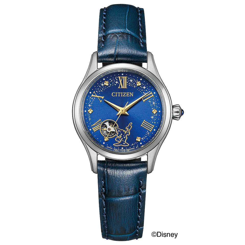 Citizen PR1040-02L Limited Edition Disney “Cinderella” Automatic Ladies&#39; Watch 28.5mm sapphire crystal 100m WR leather strap
