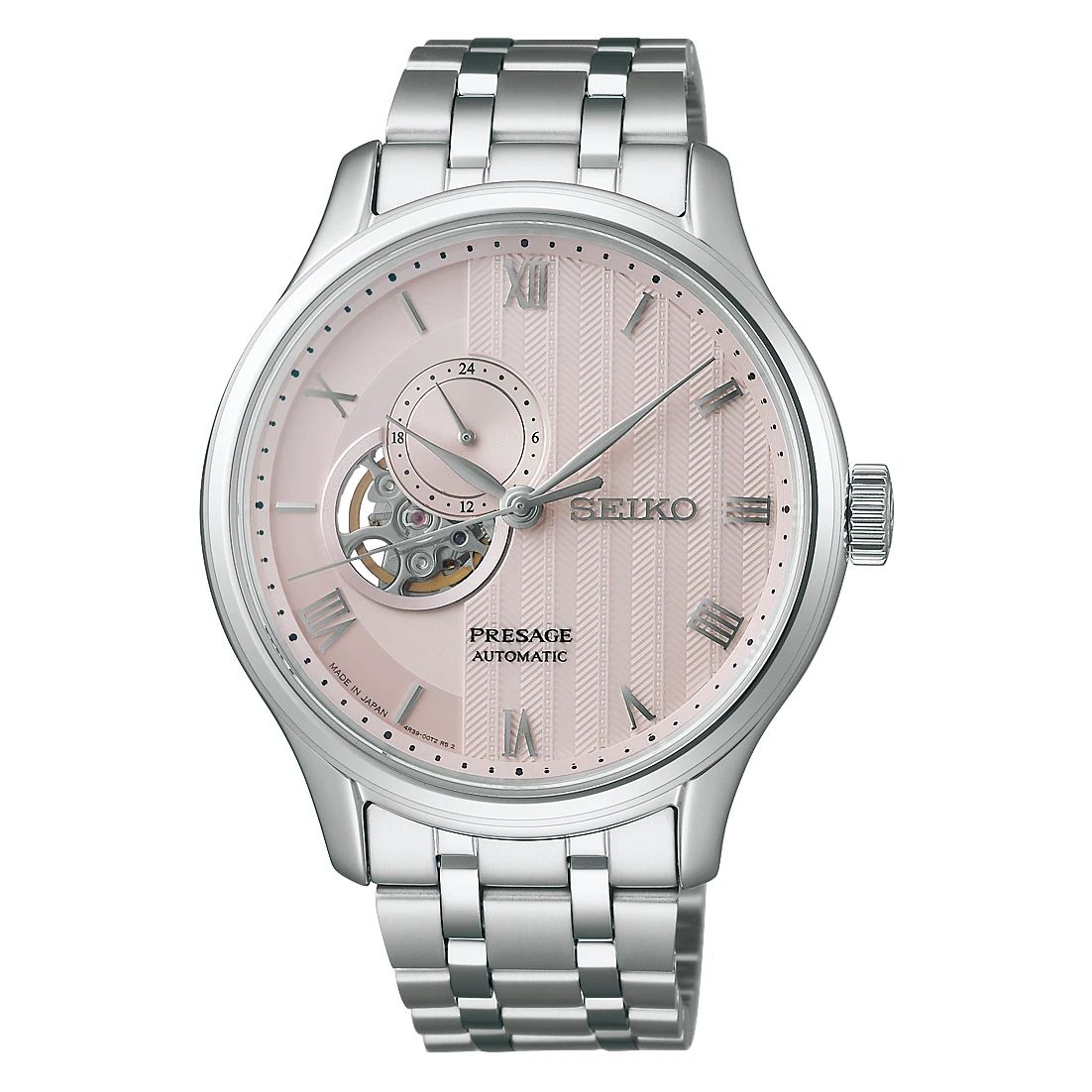 Seiko Presage Japanese Garden Open Heart SARY261 JDM Style &#39;60s ‘Open Heart’ 41.5mm double-curved sapphire crystal steel strap 4R39 Made in Japan JDM (Japanese Domestic Market)