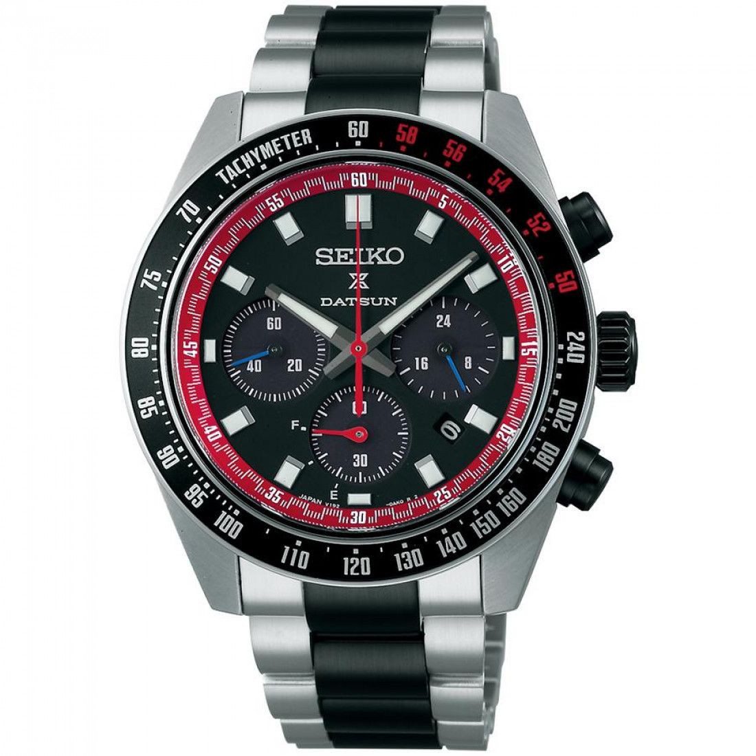 Seiko Prospex Speedtimer Solar SBDL121 Chronograph Datsun 240Z Collaboration Limited Edition 41.4mm 100m WR sapphire crystal steel strap JDM (Japanese domestic market) men&#39;s chronograph sundial watch
