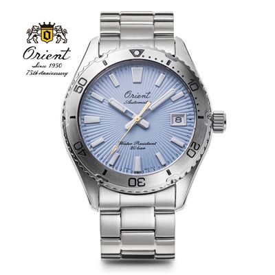 Orient Mako Sports  RA-AC0Q12L Limited Edition 75th Anniversary men&#39;s automatic diving watch, 39.9 mm, 200 m WR, sapphire crystal, steel bracelet