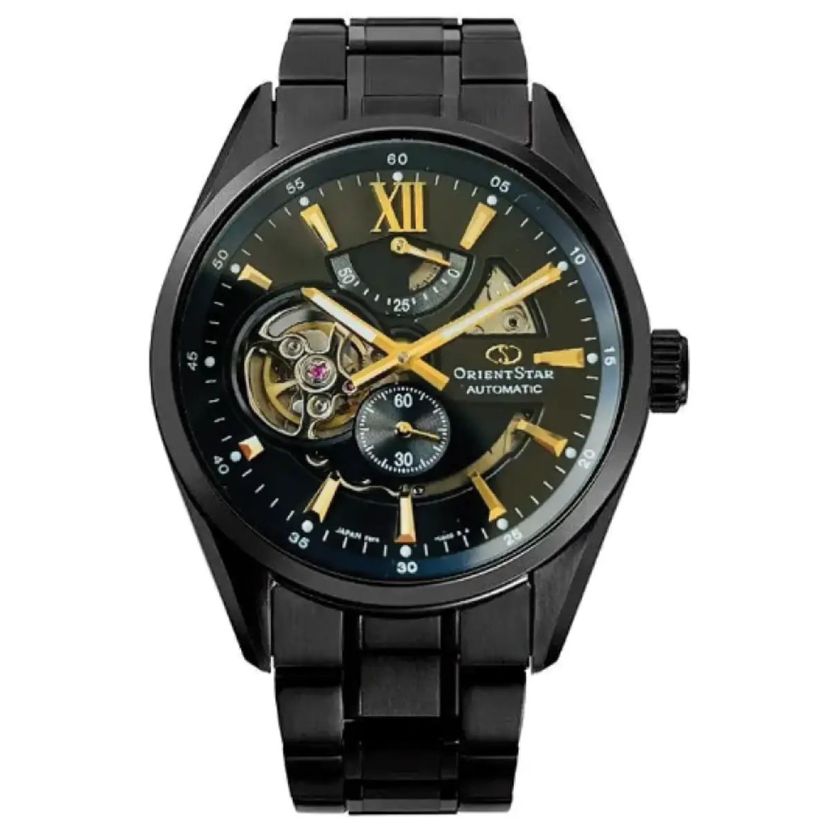 Orient Star Semi-Skeleton ‘The Joker’ RK-AV0129B JDM 41mm 100m WR automatic watch for men, sapphire crystal, made in Japan, black PVD JDM (Japanese domestic market)