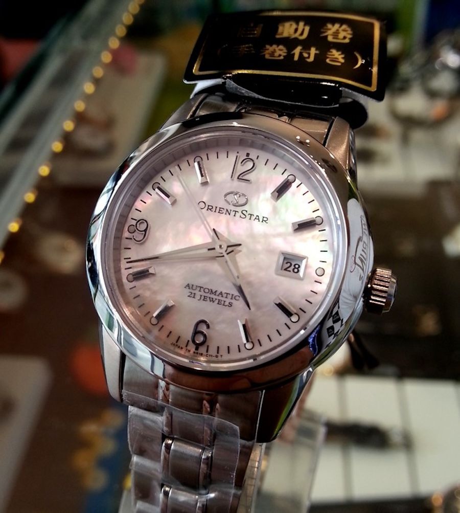 Orient Star Contemporary WZ0411NR JDM automatic ladies&#39; watch, 28.5 mm, 100 m WR, steel strap, made in Japan, JDM (Japanese domestic market)