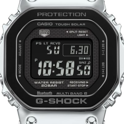 Casio G-Shock Full Metal GMW-B5000BT-1JF JDM 43.2mm Bluetooth radio-controlled men&#39;s watch Made in Japan The Original Icon, Forged in Steel Multi-Band 6 steel band