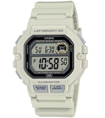 ​Men’s quartz Casio Collection WS-1400H-8AJF 44.5 mm – 100 m, 1/100 s chronograph, 60-lap memory, resin