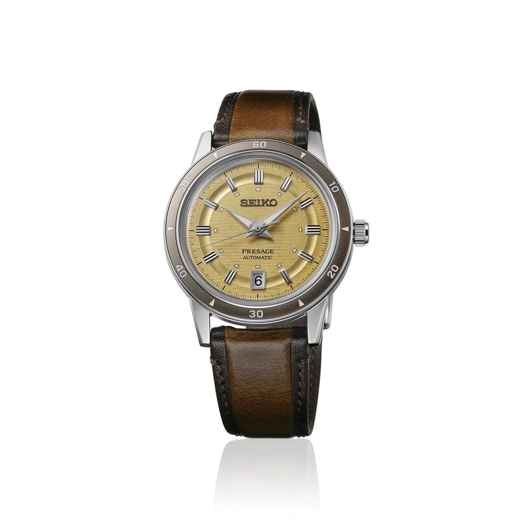 Seiko Presage Style60’s SARY269 JDM automatic men&#39;s watch 39.5 mm – Hardlex, 50 m, leather strap Made in Japan JDM (Japanese domestic market)