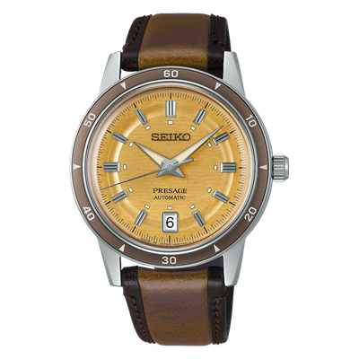 Seiko Presage Style60’s SARY269 JDM automatic men&#39;s watch 39.5 mm – Hardlex, 50 m, leather strap Made in Japan JDM (Japanese domestic market)