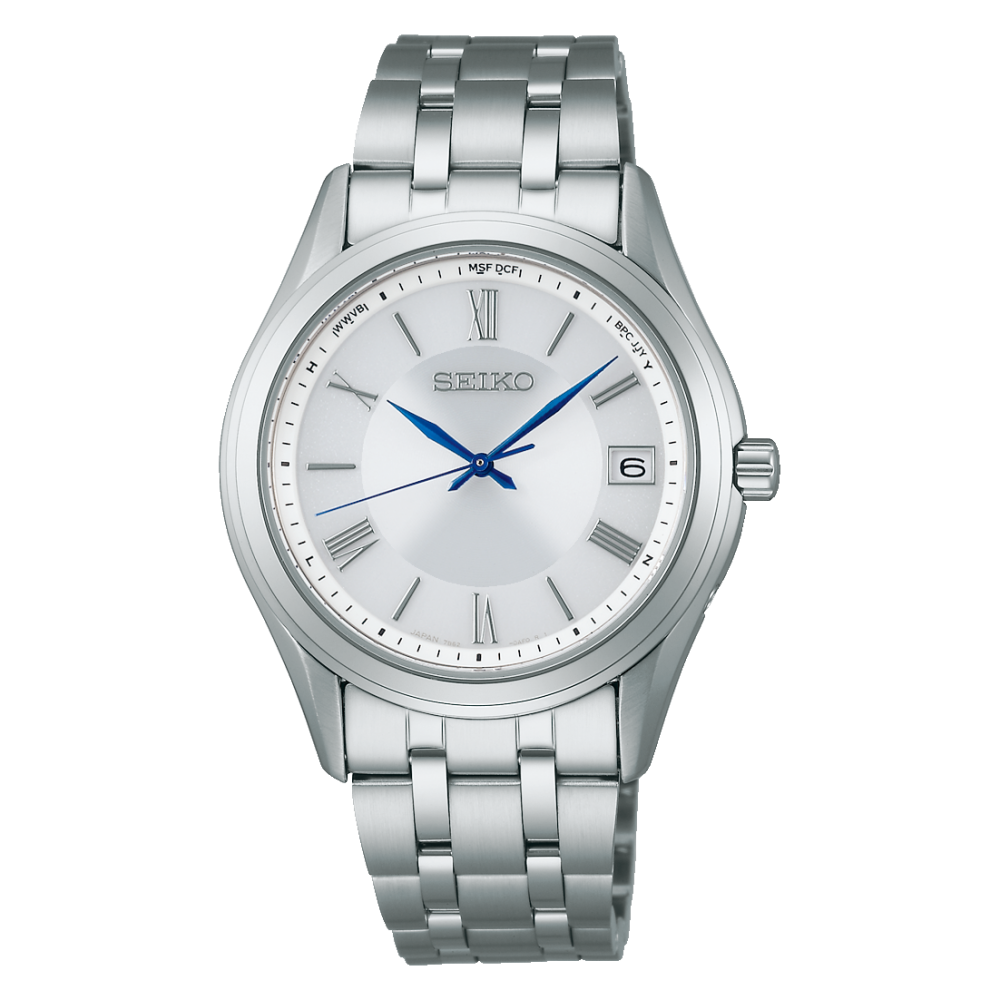 Seiko Selection SBTM357 JDM 37 mm solar-powered radio-controlled men&#39;s watch – Sapphire, 10 atm, perpetual calendar, steel strap JDM (Japanese domestic market)