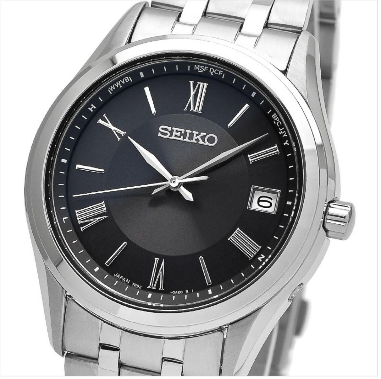 Seiko Selection SBTM361 JDM 37 mm solar radio-controlled men&#39;s watch – Sapphire, 100 m, steel strap JDM (Japanese domestic market)