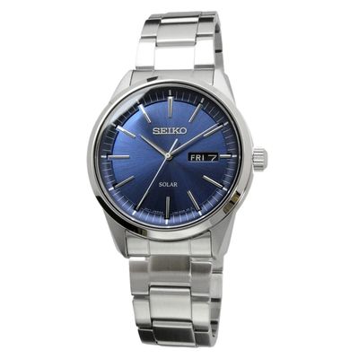 Men’s solar Seiko Classic SNE525P1 40 mm – Sapphire, 100 m, steel bracelet