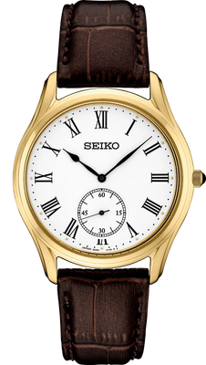 Men’s quartz Seiko Classic SRK050P1 39 mm – Sapphire, 5 BAR, leather strap