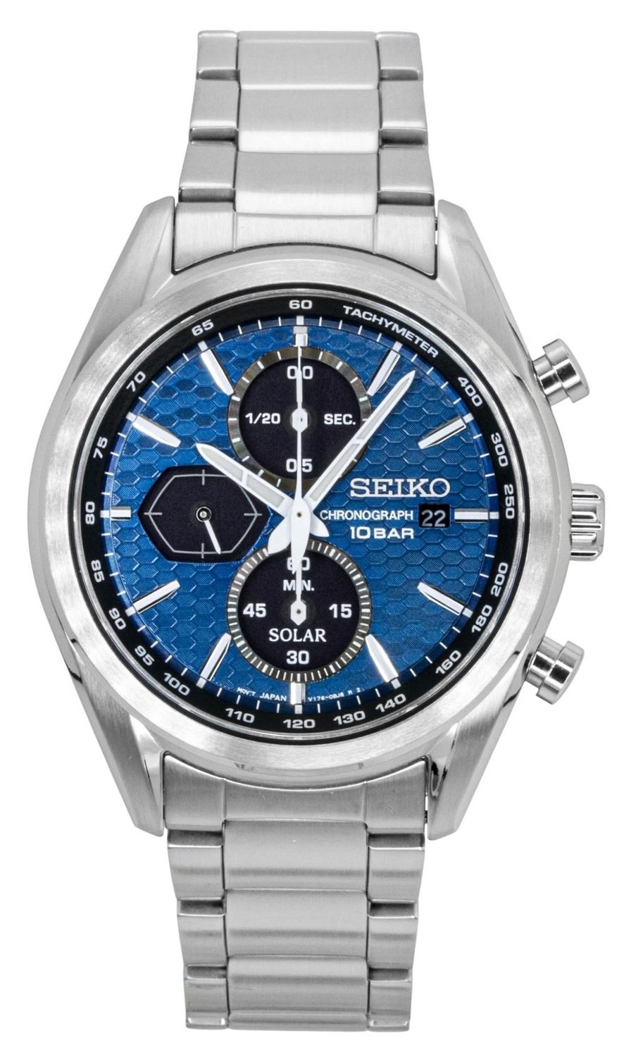 Men’s solar Seiko Macchina Sportiva SSC801P1 41.4 mm – Sapphire, 100 m, steel bracelet