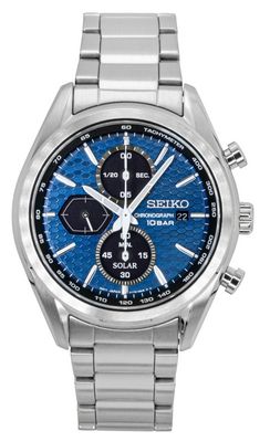 Men’s solar Seiko Macchina Sportiva SSC801P1 41.4 mm – Sapphire, 100 m, steel bracelet