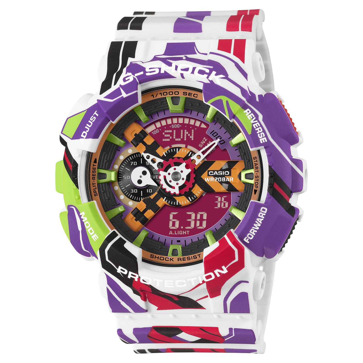 Casio G-SHOCK GA-110EVA30-7AJR Evangelion 30th Anniversary Limited Watch Japan  55 mm – 200 m, resin strap JDM (Japanese domestic market)