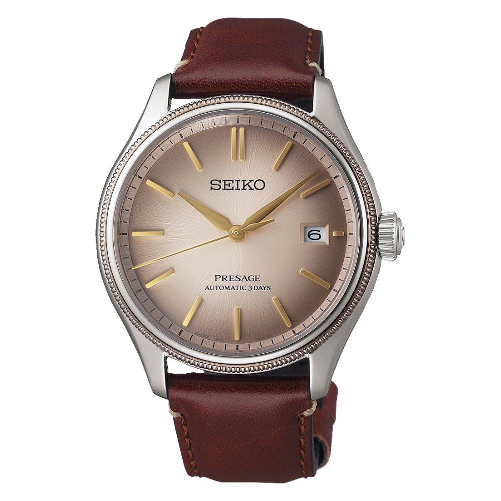 Seiko Presage SARX135 JDM automatic men&#39;s watch, 3-day power reserve, 40.2 mm – Sapphire crystal, 100 m, leather strap, Made in Japan, JDM (Japanese domestic market)