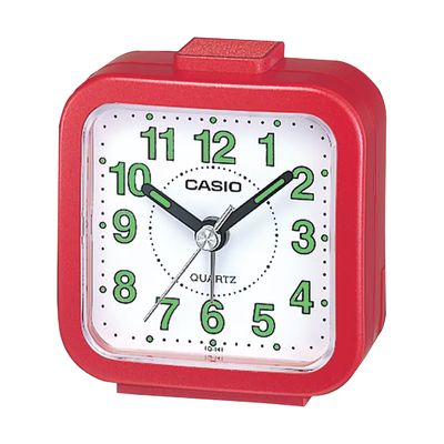Casio TQ-141-4E Red Analog Alarm Clock