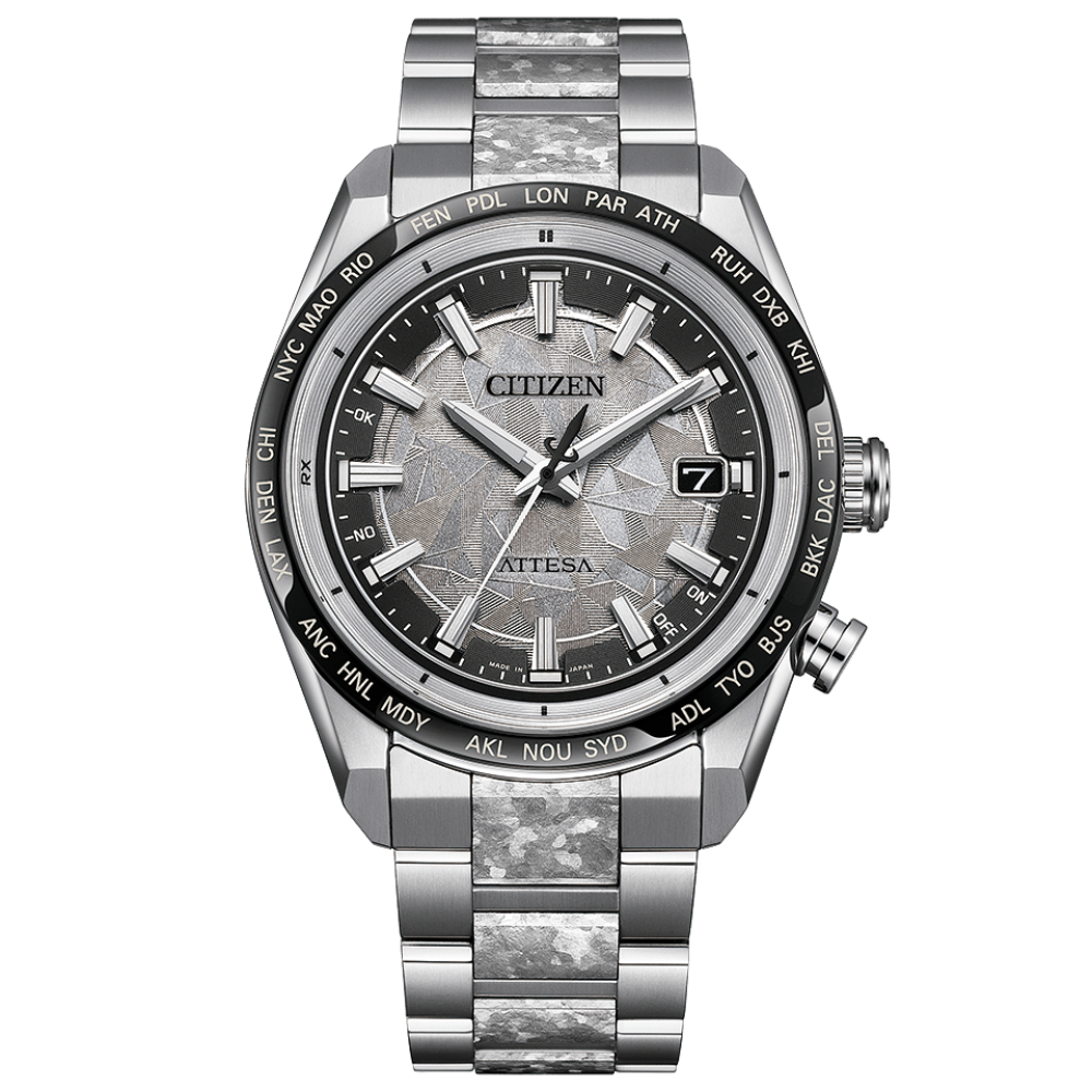 Citizen Attesa CB0284-66A JDM Platinum DLC Coating “Platinum Shine” 40.6MM Limited Edition Solar-Powered Radio-Controlled Watch - Super Titanium - Sapphire Crystal Made in Japan JDM (Japanese Domestic Market) Eco-Drive Movement (Powered by Solar Ener