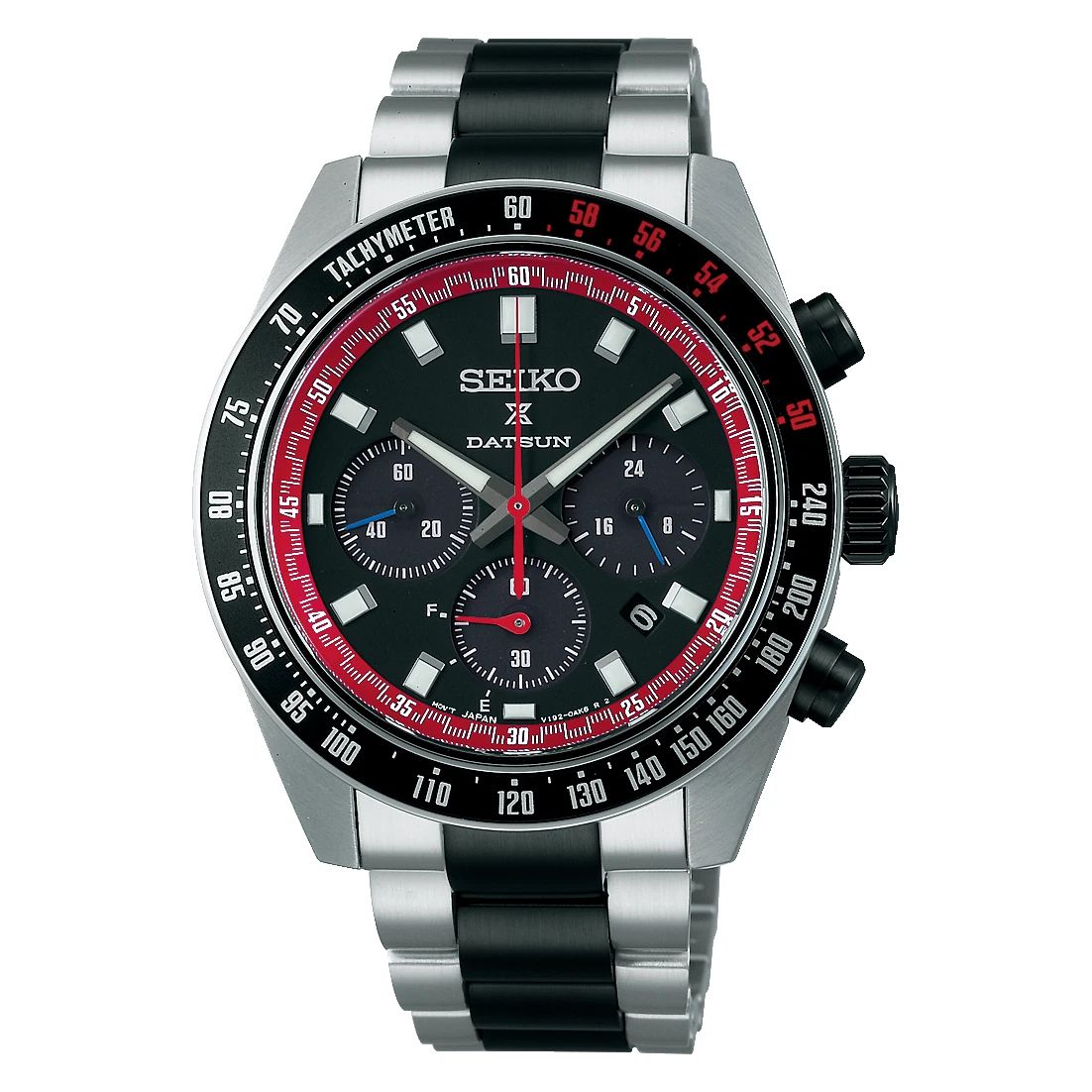 Seiko Prospex SpeedTimer Datsun 240Z SSC957P1 SSC957 41.4mm Limited Edition Men&#39;s Solar Chronograph Watch with Sapphire Crystal and Steel Strap