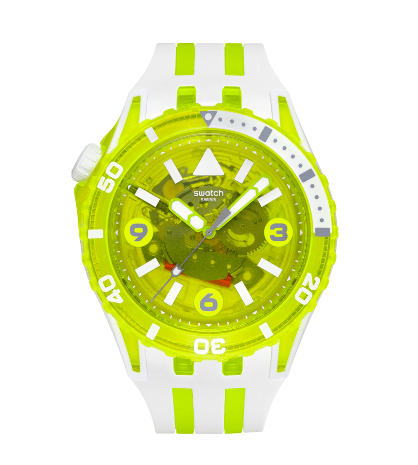 ​Swatch unisex watch EGG YOLK SSCU09J100 100m 44mm
