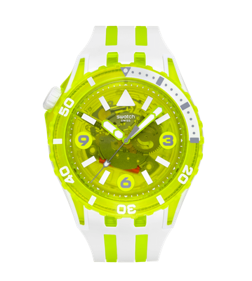 ​Swatch unisex watch EGG YOLK SSCU09J100 100m 44mm