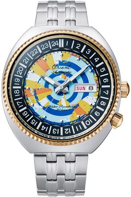 Orient World Map Revival 1969 RA-AA0E08Y Men&#39;s Automatic Watch 43.5mm Limited Edition 75th Anniversary 200m WR Steel Strap