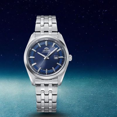 Orient Contemporary RA-WG0602L Women&#39;s Watch Navy Blue 32.1mm Sapphire Crystal Steel Strap 50m WR