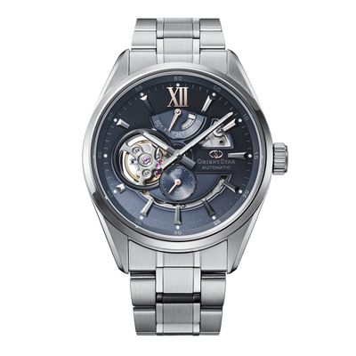 Orient Star Joker Skeleton Keshiki RE-AV0132L Limited Edition 41mm 100m WR men's automatic watch with sapphire crystal, grayish blue dial, and steel strap Orient Star Joker Skeleton Keshiki RE-AV0132L Limited Edition 41mm 100m WR men's automatic watch with sapphire crystal, grayish blue dial, and steel strap
