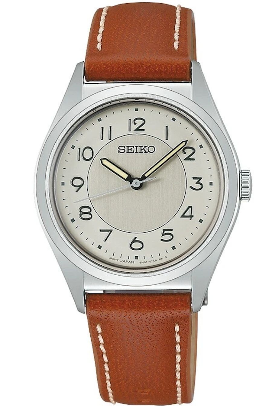 Seiko Selection The Steady Ivory SSEH031 JDM women's watch 31mm leather strap beige-ivory dial JDM (Japanese domestic market)