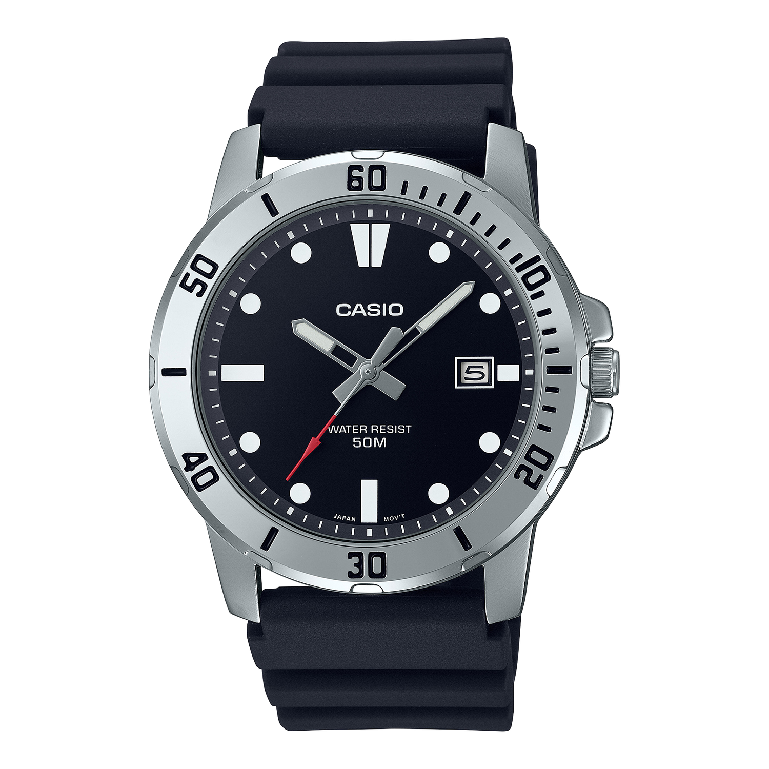 Casio men's sports watch MTP-VD01-1EV 49 × 45 × 10.3 mm 50m WR resin strap