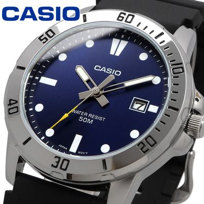 Casio men's sports watch MTP-VD01-2EV 49 × 45 × 10.3 mm 50m WR resin strap