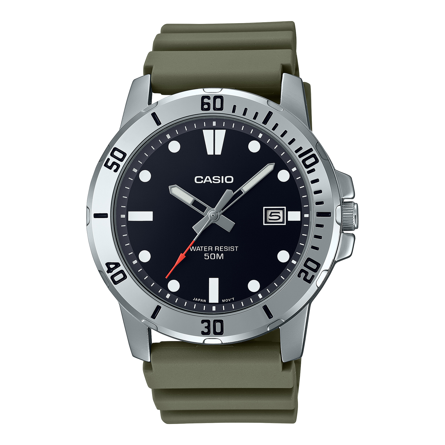 Casio men's sports watch MTP-VD01-3EV 49 × 45 × 10.3 mm 50m WR resin strap