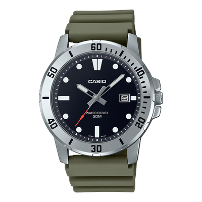 Casio men's sports watch MTP-VD01-3EV 49 × 45 × 10.3 mm 50m WR resin strap