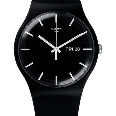 ​Swatch Mono Black 41mm quartz 30m WR