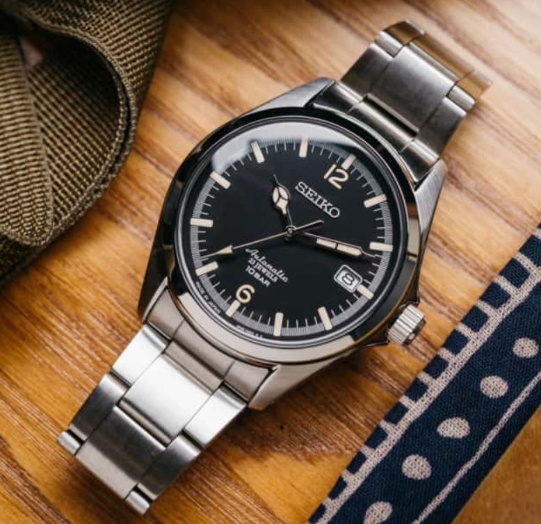 Seiko Tic Tac Matte Black SZSB006 JDM Limited Edition 35th Anniversary 40mm 100m WR automatic watch for men stainless steel bracelet. Made in Japan. JDM (Japanese domestic market).