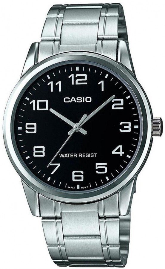 reloj hombre Casio MTP-V001D-1B esfera negra - plateado