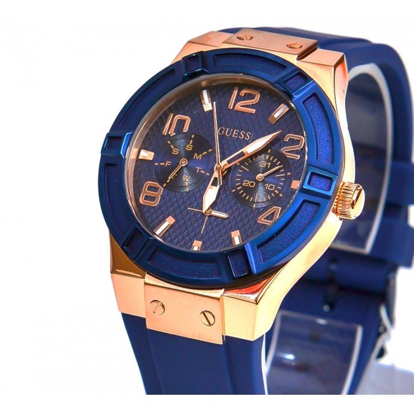 Reloj mujer Guess u0571l1 azul – oro rosado