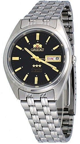 Reloj automático Orient 3 Star FAB0000DB BLACK Dial Stainless Steel Band