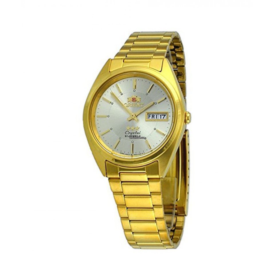 Reloj automático Orient 3 Star FAB00004C GOLD Dial Stainless Steel Band