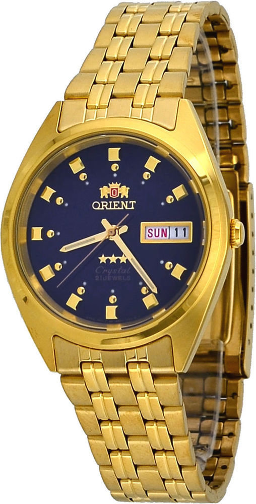 Reloj hombre automático ORIENT 3 STAR FAB00001D dorado azul marino