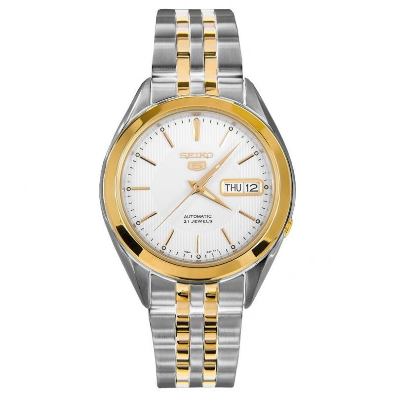 Men’s automatic Seiko 5 Classic SNKL24K1 38 mm watch –  , 30 m, bicolour steel bracelet