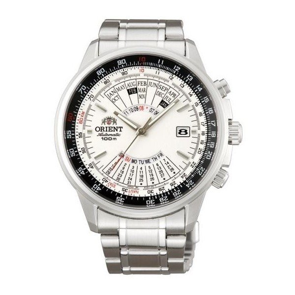 reloj hombre automático Orient multi-year FEU07005W dial blanco correa acero