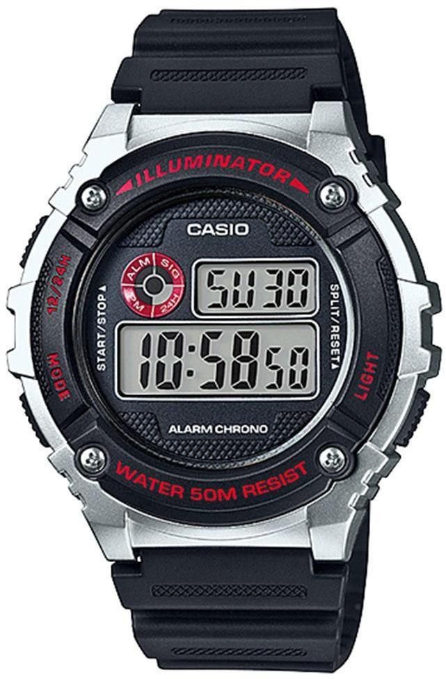 Reloj Casio Digital W-216H-1C CRONO ALARMA 50M