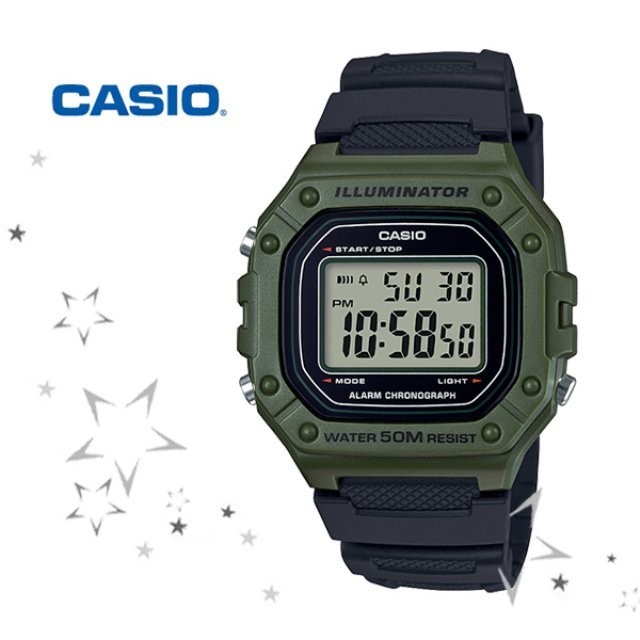 Reloj CASIO digital caballero W-218h-3av CASIO UNISEX