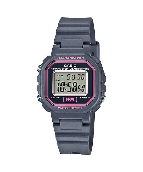 RELOJ Casio Digital LA-20WH-8A para Mujer con Alarma y Luz LED - Resistente Al Agua